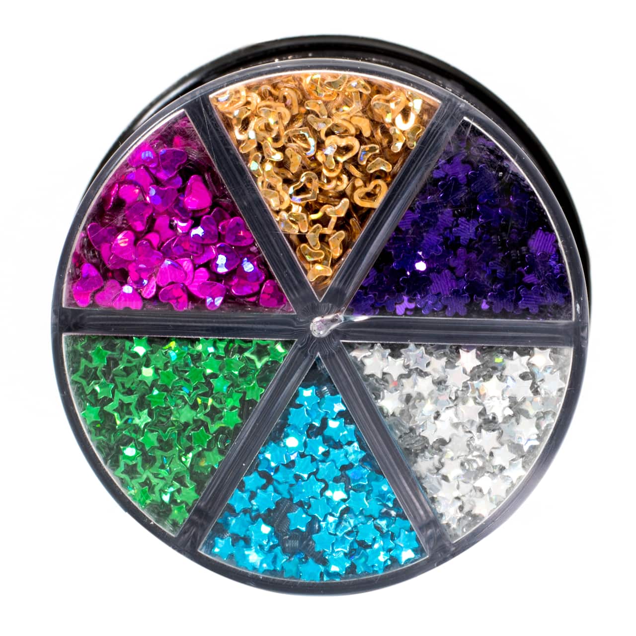 12 Pack: Signature™ Iridescent Shapes Glitter Caddy by Recollections™